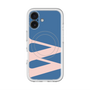 スリムプロテクションプレミアムケース with MagSafe［ オリジナル - initial color - W navy ］