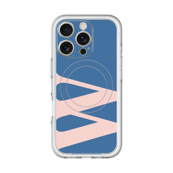 スリムプロテクションプレミアムケース with MagSafe［ オリジナル - initial color - W navy ］