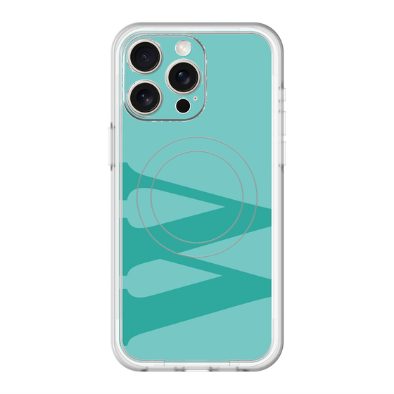 スリムプロテクションプレミアムケース with MagSafe［ オリジナル - initial color - W light green ］