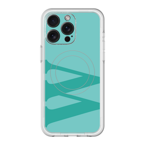 スリムプロテクションプレミアムケース with MagSafe［ オリジナル - initial color - W light green ］