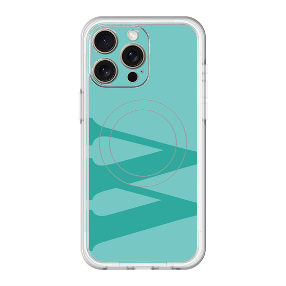 スリムプロテクションプレミアムケース with MagSafe［ オリジナル - initial color - W light green ］