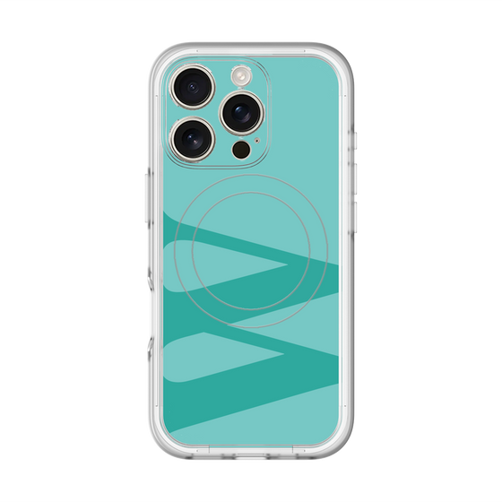 スリムプロテクションプレミアムケース with MagSafe［ オリジナル - initial color - W light green ］
