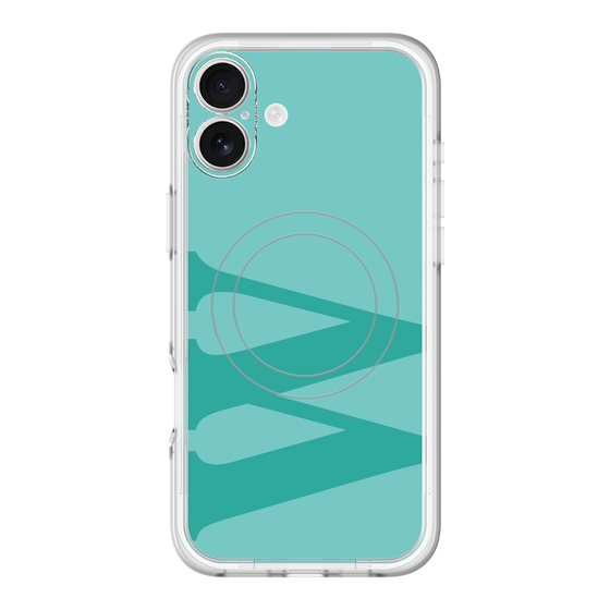 スリムプロテクションプレミアムケース with MagSafe［ オリジナル - initial color - W light green ］