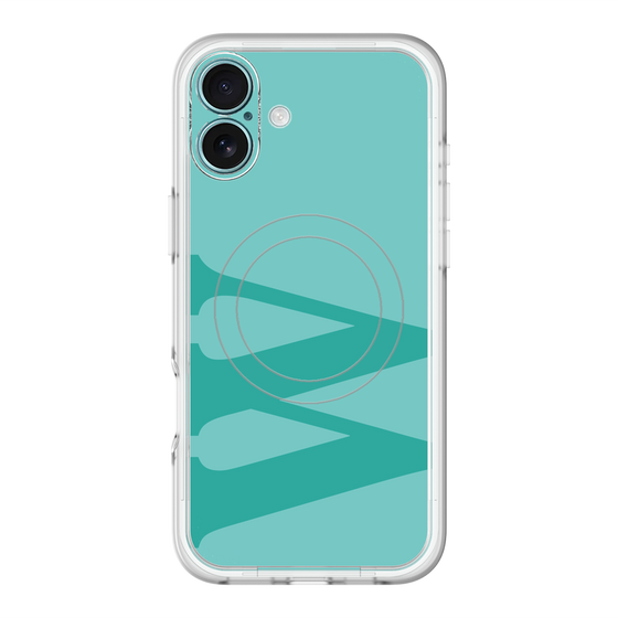 スリムプロテクションプレミアムケース with MagSafe［ オリジナル - initial color - W light green ］