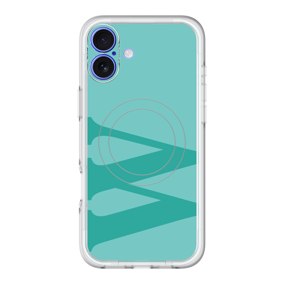 スリムプロテクションプレミアムケース with MagSafe［ オリジナル - initial color - W light green ］