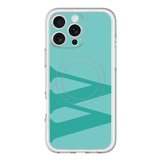 スリムプロテクションプレミアムケース with MagSafe［ オリジナル - initial color - W light green ］