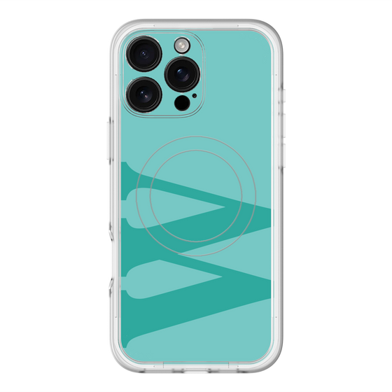 スリムプロテクションプレミアムケース with MagSafe［ オリジナル - initial color - W light green ］