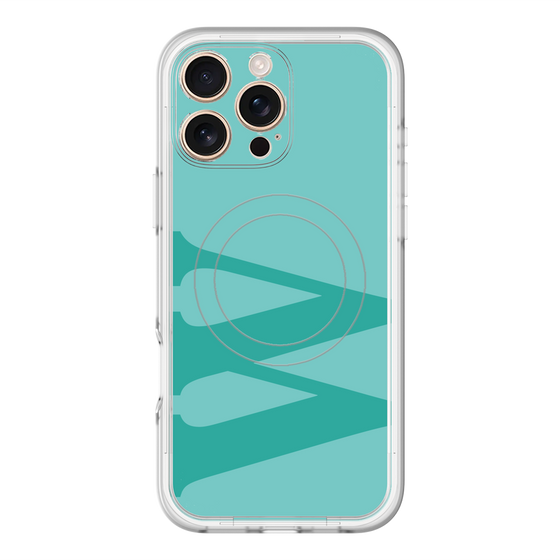 スリムプロテクションプレミアムケース with MagSafe［ オリジナル - initial color - W light green ］