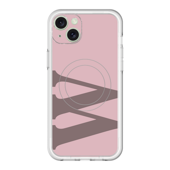 スリムプロテクションプレミアムケース with MagSafe［ オリジナル - initial color - W dusty pink ］