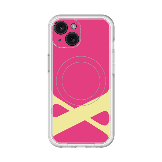 スリムプロテクションプレミアムケース with MagSafe［ オリジナル - initial color - X pink ］