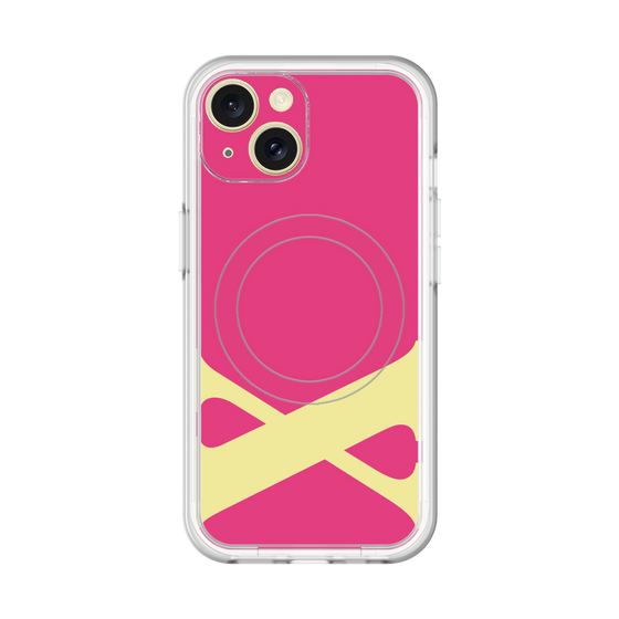 スリムプロテクションプレミアムケース with MagSafe［ オリジナル - initial color - X pink ］