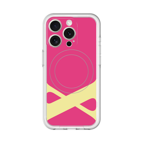 スリムプロテクションプレミアムケース with MagSafe［ オリジナル - initial color - X pink ］