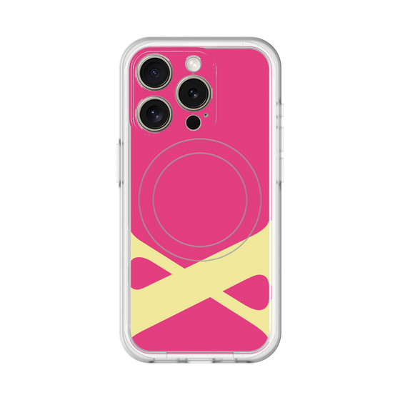スリムプロテクションプレミアムケース with MagSafe［ オリジナル - initial color - X pink ］