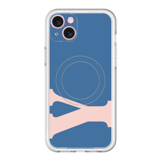 スリムプロテクションプレミアムケース with MagSafe［ オリジナル - initial color - Y navy ］