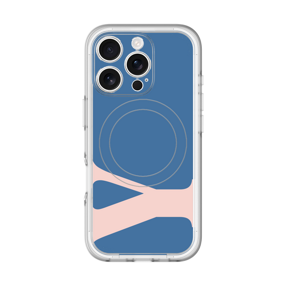 スリムプロテクションプレミアムケース with MagSafe［ オリジナル - initial color - Y navy ］