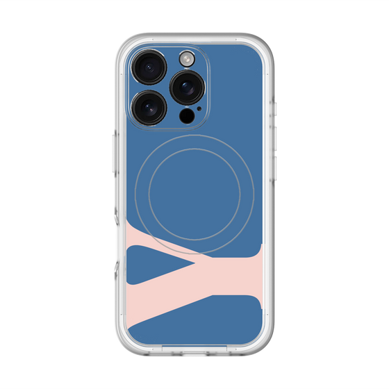 スリムプロテクションプレミアムケース with MagSafe［ オリジナル - initial color - Y navy ］