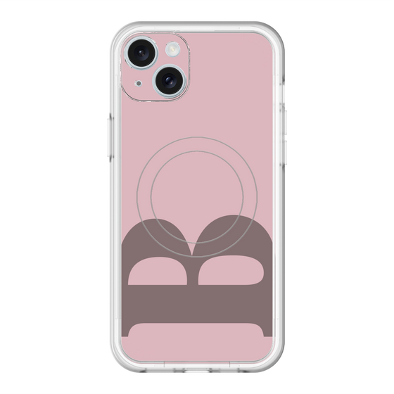 スリムプロテクションプレミアムケース with MagSafe［ オリジナル - initial color - B dusty pink ］