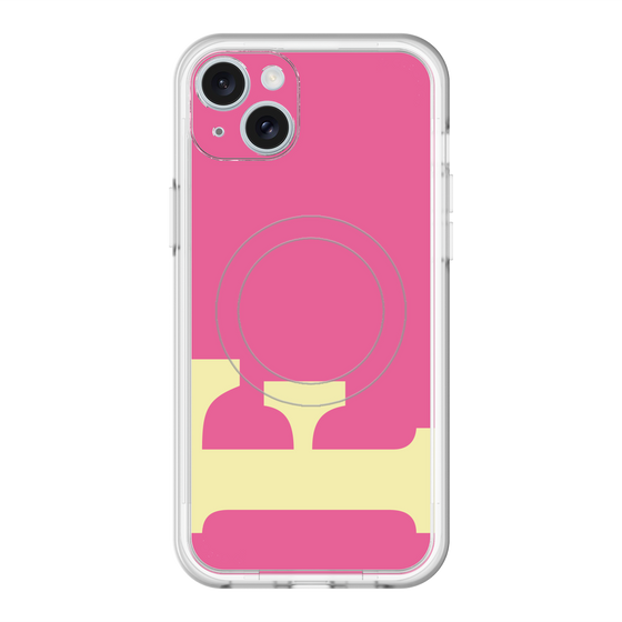 スリムプロテクションプレミアムケース with MagSafe［ オリジナル - initial color - F pink ］