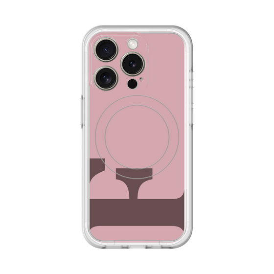 スリムプロテクションプレミアムケース with MagSafe［ オリジナル - initial color - F dusty pink ］