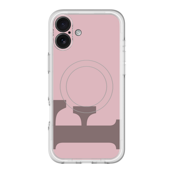 スリムプロテクションプレミアムケース with MagSafe［ オリジナル - initial color - F dusty pink ］