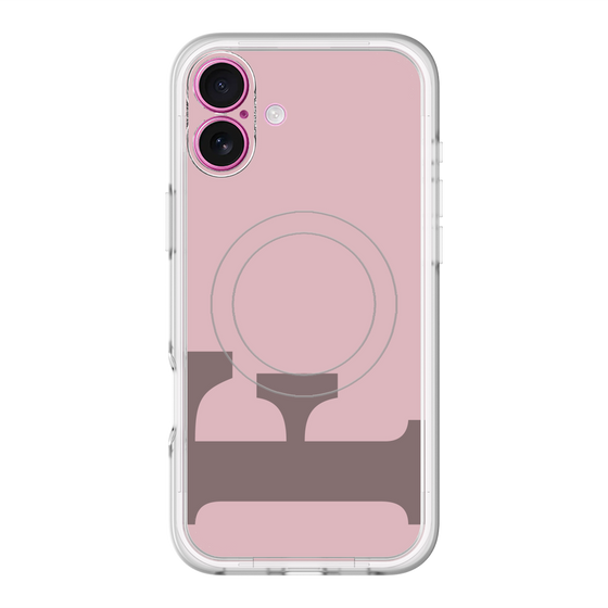 スリムプロテクションプレミアムケース with MagSafe［ オリジナル - initial color - F dusty pink ］