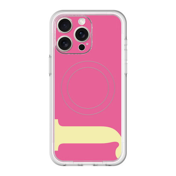 スリムプロテクションプレミアムケース with MagSafe［ オリジナル - initial color - J pink ］