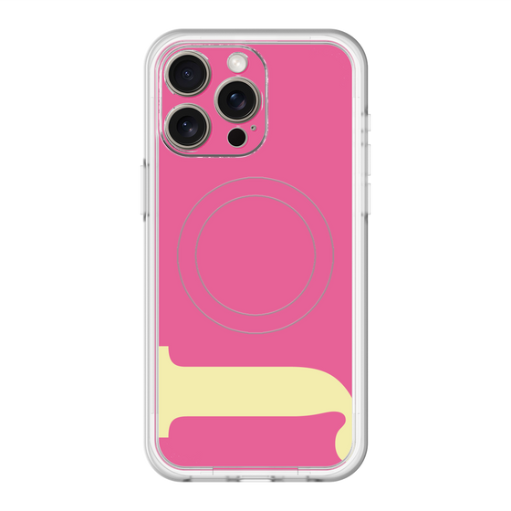 スリムプロテクションプレミアムケース with MagSafe［ オリジナル - initial color - J pink ］