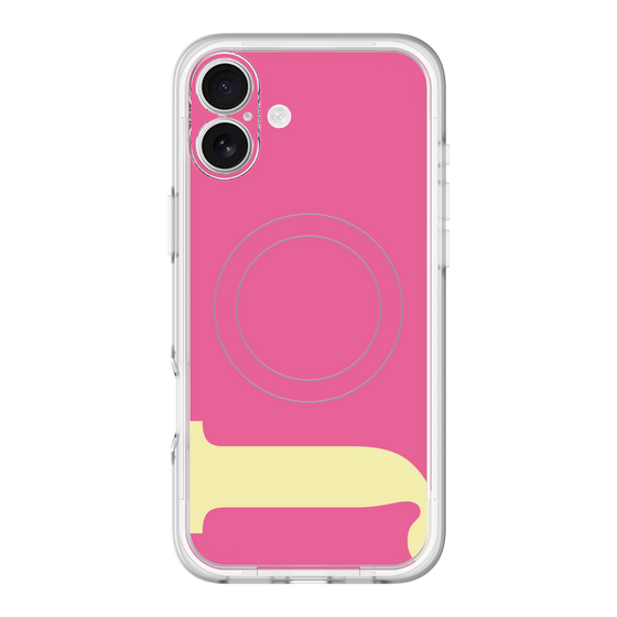 スリムプロテクションプレミアムケース with MagSafe［ オリジナル - initial color - J pink ］