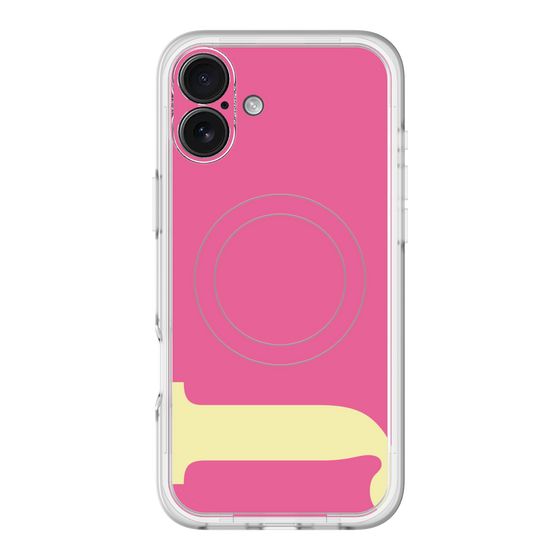 スリムプロテクションプレミアムケース with MagSafe［ オリジナル - initial color - J pink ］
