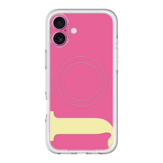 スリムプロテクションプレミアムケース with MagSafe［ オリジナル - initial color - J pink ］