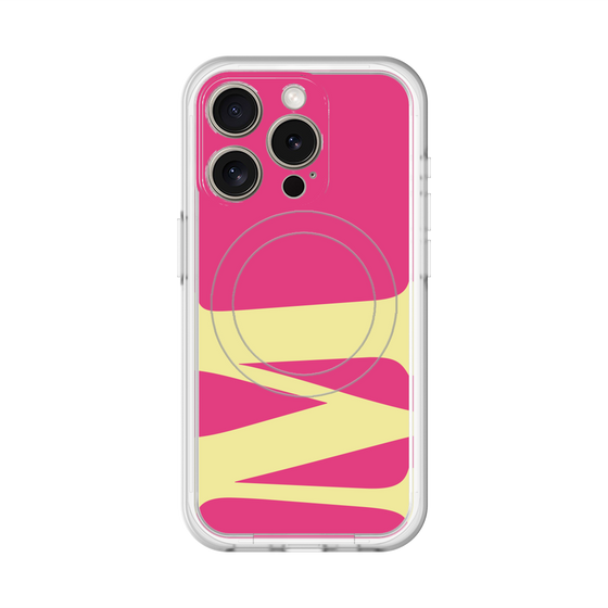 スリムプロテクションプレミアムケース with MagSafe［ オリジナル - initial color - M pink ］