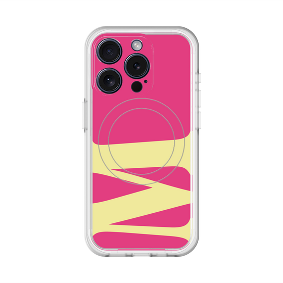 スリムプロテクションプレミアムケース with MagSafe［ オリジナル - initial color - M pink ］