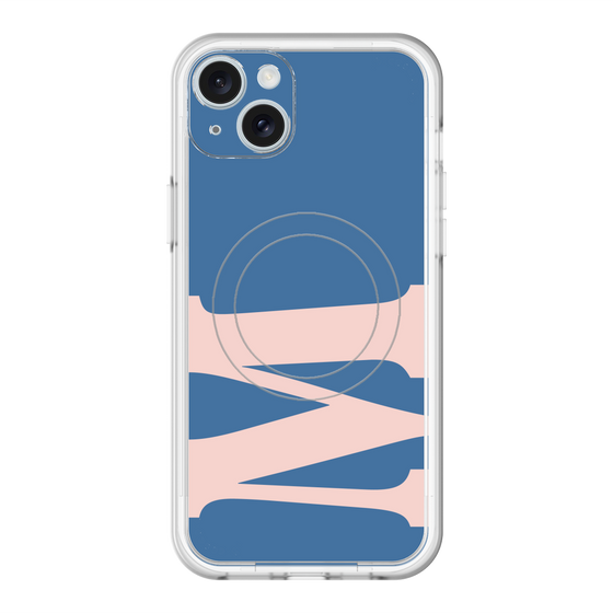 スリムプロテクションプレミアムケース with MagSafe［ オリジナル - initial color - M navy ］