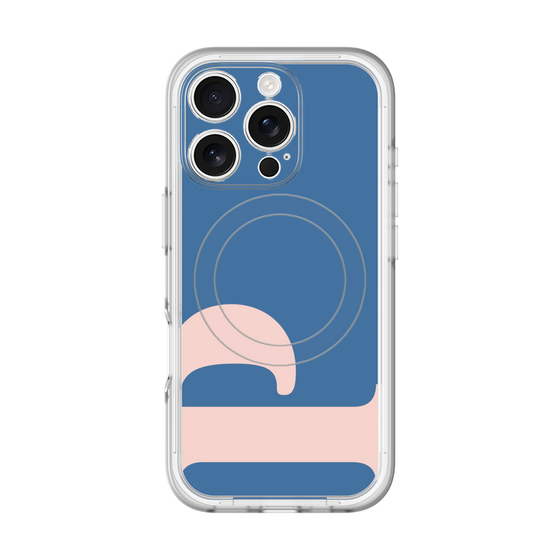 スリムプロテクションプレミアムケース with MagSafe［ オリジナル - initial color - P navy ］