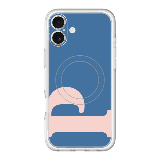スリムプロテクションプレミアムケース with MagSafe［ オリジナル - initial color - P navy ］