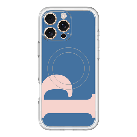 スリムプロテクションプレミアムケース with MagSafe［ オリジナル - initial color - P navy ］