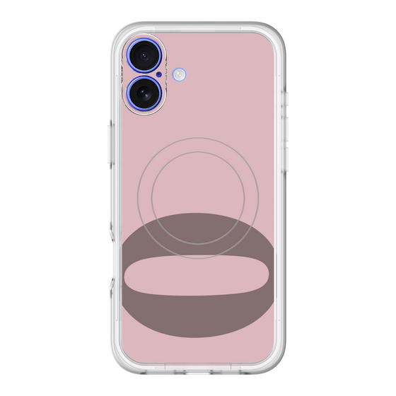 スリムプロテクションプレミアムケース with MagSafe［ オリジナル - initial color - Q dusty pink ］