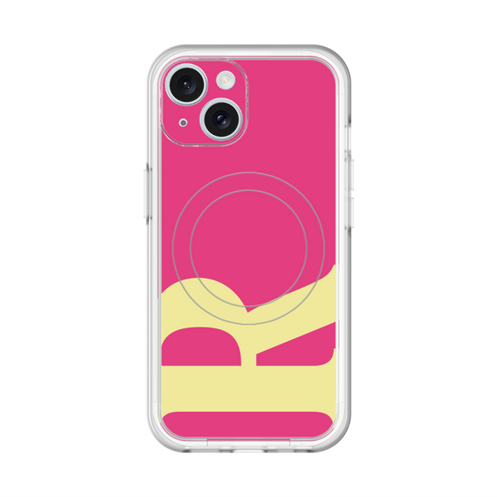 スリムプロテクションプレミアムケース with MagSafe［ オリジナル - initial color - R pink ］