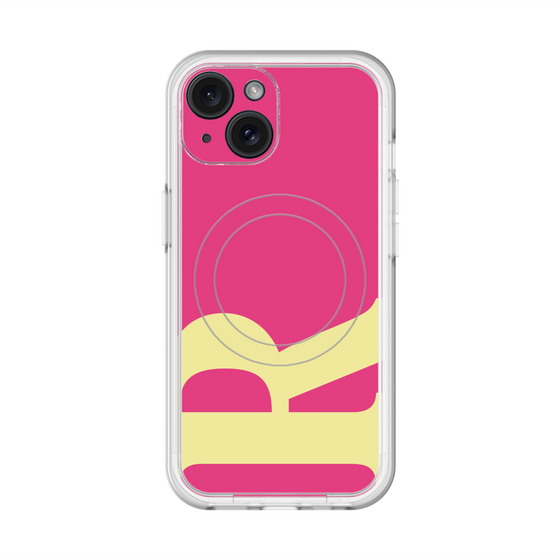 スリムプロテクションプレミアムケース with MagSafe［ オリジナル - initial color - R pink ］