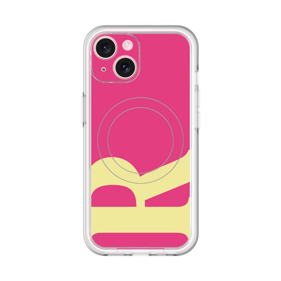 スリムプロテクションプレミアムケース with MagSafe［ オリジナル - initial color - R pink ］