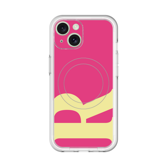 スリムプロテクションプレミアムケース with MagSafe［ オリジナル - initial color - R pink ］