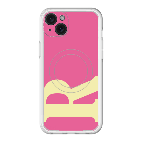 スリムプロテクションプレミアムケース with MagSafe［ オリジナル - initial color - R pink ］