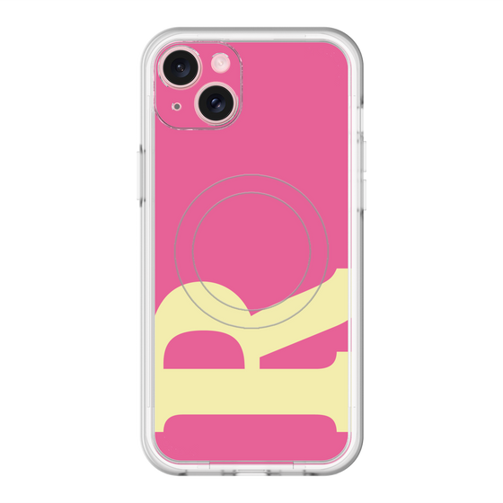 スリムプロテクションプレミアムケース with MagSafe［ オリジナル - initial color - R pink ］