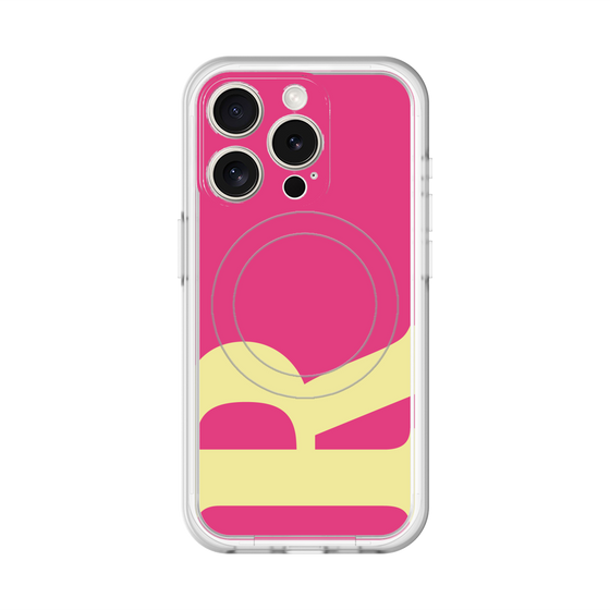 スリムプロテクションプレミアムケース with MagSafe［ オリジナル - initial color - R pink ］