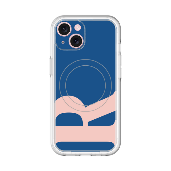 スリムプロテクションプレミアムケース with MagSafe［ オリジナル - initial color - R navy ］