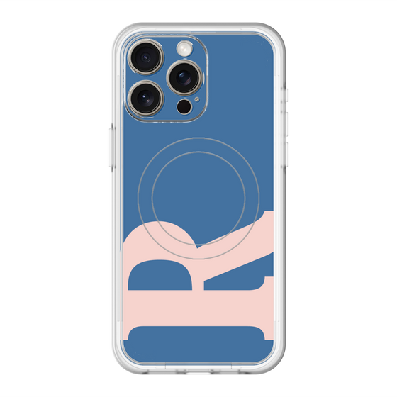 スリムプロテクションプレミアムケース with MagSafe［ オリジナル - initial color - R navy ］