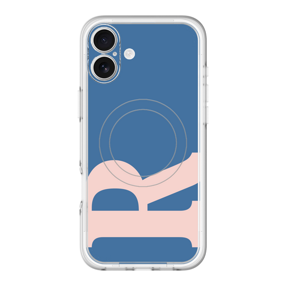 スリムプロテクションプレミアムケース with MagSafe［ オリジナル - initial color - R navy ］