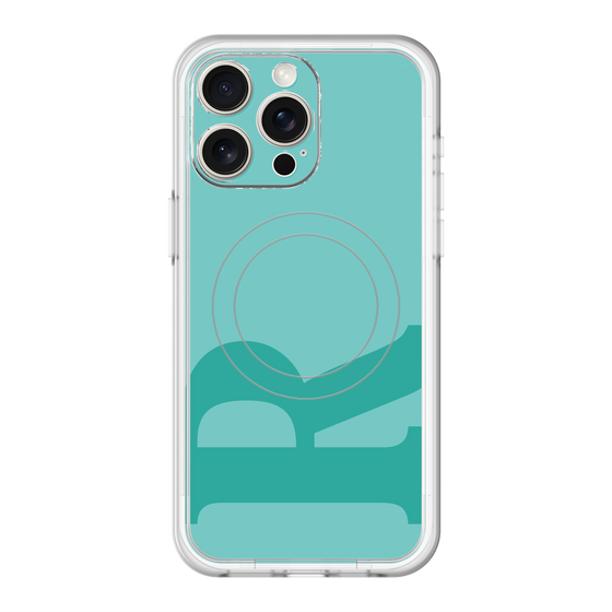 スリムプロテクションプレミアムケース with MagSafe［ オリジナル - initial color - R light green ］