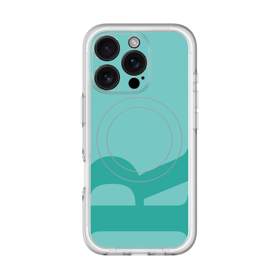 スリムプロテクションプレミアムケース with MagSafe［ オリジナル - initial color - R light green ］