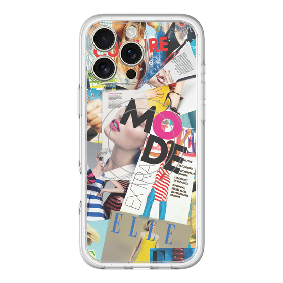 スリムプロテクションプレミアムケース with MagSafe［ ELLE - マガジン- カラー ］